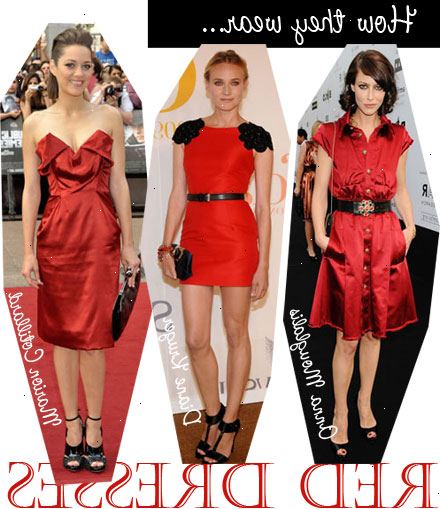 Hvordan å utstyre en rød kjole. Bland i ulike nyanser av rødt.