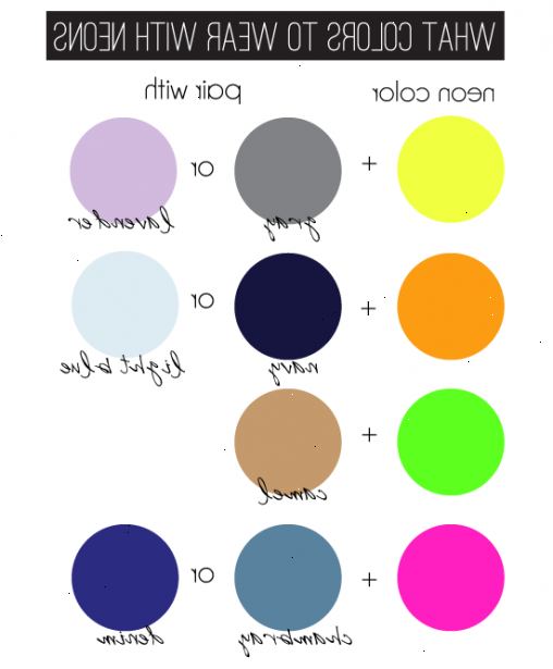 Hvordan å bruke neonfarger. Vurdere ditt arrangement.