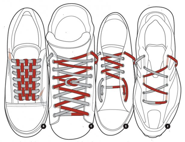 Hvordan å knytte skoene dine. Sett ubundne skoen på foten din.