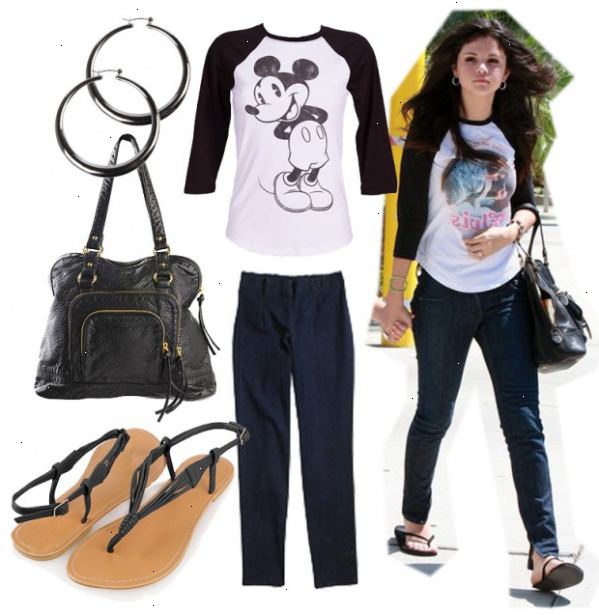 Hvordan å kle seg som Selena Gomez. Få et par converse joggesko.