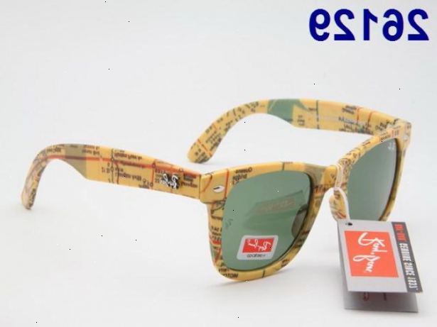 Hvordan finne ut om Ray Ban solbriller er falske. Se etter "rb"-logoen på.